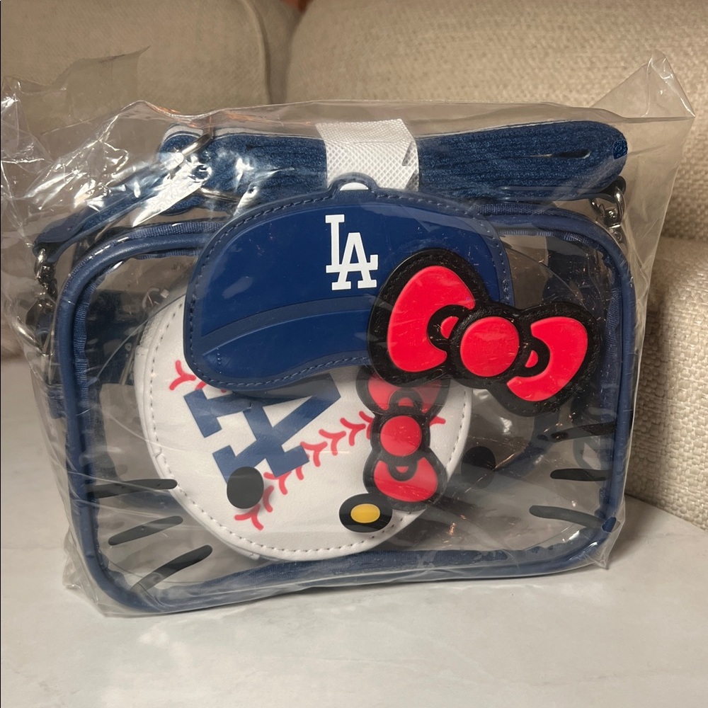 Hello Kitty LA Dodgers Crossbody Bag - Blue and Red